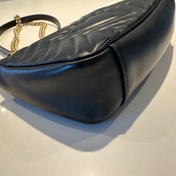 Gucci GG Marmont small shoulder bag Like new - Black Leather - Picture 9 of 15
